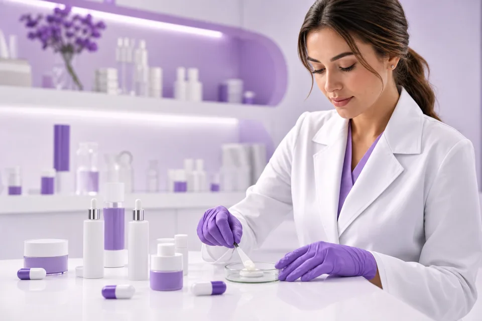 Fórmulas dermatológicas e cosméticos manipulados para pele, rosto, cabelos e unhas
